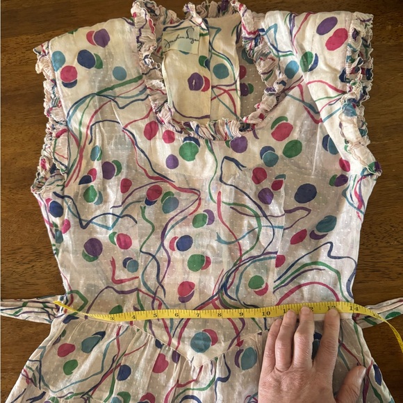 40s VTG Confetti Novelty Print Dress - Picture 5 of 12